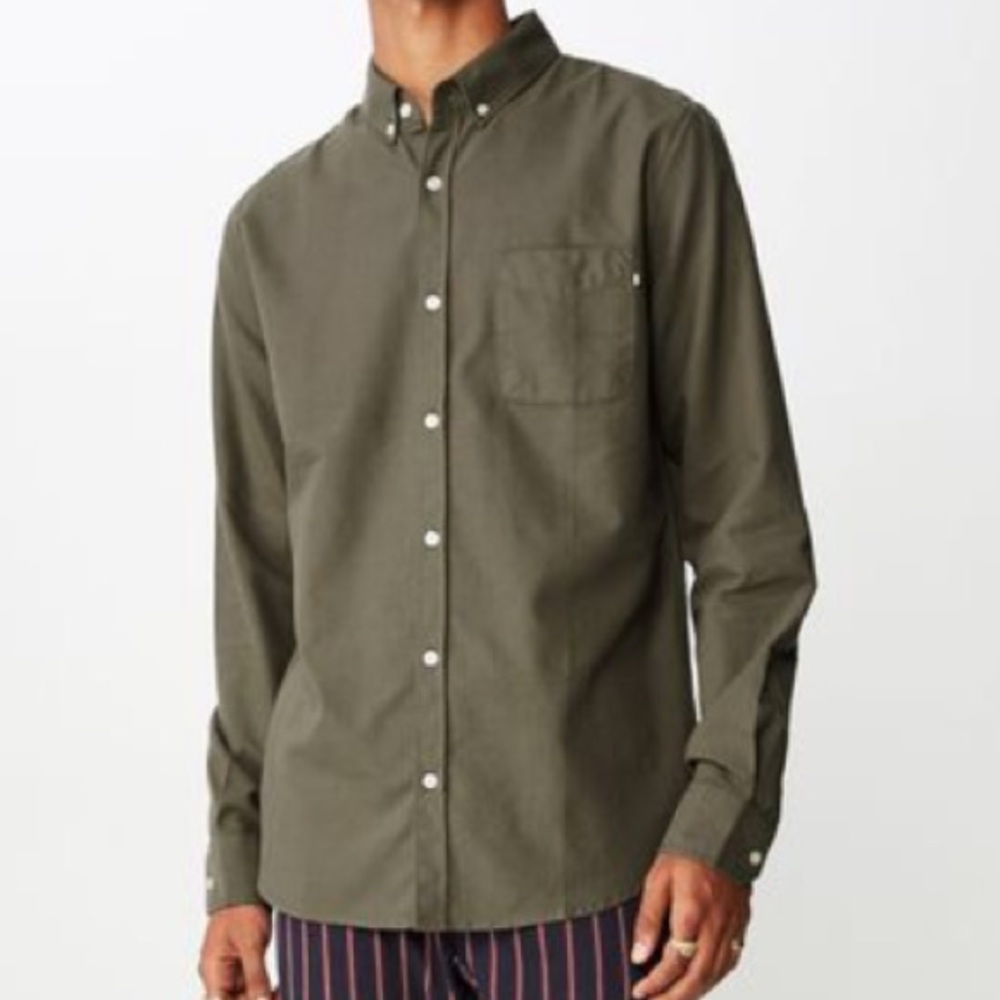 Cotton On Brunswick Military-Style Button Down